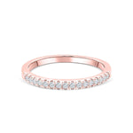 Stunning 0.2 TCW Round Moissanite Stone in Half Eternity Wedding Bands 1