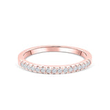 Stunning 0.2 TCW Round Moissanite Stone in Half Eternity Wedding Bands 1