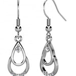 Round Cut Cubic Zirconia in 925 Sterling Silver Earrings 2