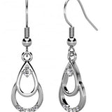 Round Cut Cubic Zirconia in 925 Sterling Silver Earrings 2