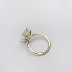 4.25 CT Oval Moissanite Ring Featuring Hidden Halo Style 3