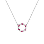 0.36 TCW Round Ruby Lab Made Diamond- July Birthstone Necklace 7