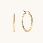Classic Polished Hoop Earrings in Gold 2