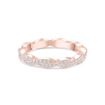 Stunning 0.4 TCW Round Moissanite Stone With Full Eternity Wedding Band 1