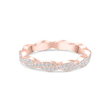 Stunning 0.4 TCW Round Moissanite Stone With Full Eternity Wedding Band 1