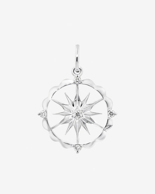 Round Cut Cubic Zirconia in 925 Sterling Silver Necklace 1