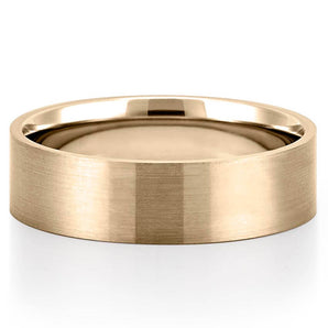 Classic Matte Finish Wedding Band for Men's in Solid Gold