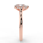 Stunning 1.60 CT Pear Moissanite Engagement Ring with Hidden Halo Design 10