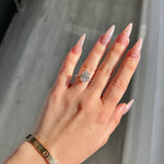Stunning 3.50 CT Oval Moissanite Engagement Ring with Hidden Halo & Pave Design 1