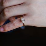 Stunning 1.0 CT Emerald Moissanite Engagement Ring with Solitaire Design 8