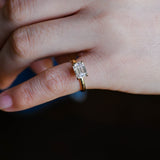 Stunning 1.0 CT Emerald Moissanite Engagement Ring with Solitaire Design 8