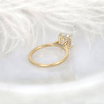 Stunning 2.0 CT Round Moissanite Engagement Ring with Hidden Halo Design 2
