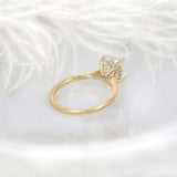 Stunning 2.0 CT Round Moissanite Engagement Ring with Hidden Halo Design 2