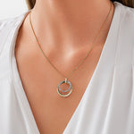 Round Cut Cubic Zirconia in 925 Sterling Silver Necklace 4