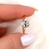 Stunning 1.95 CT Oval Moissanite Engagement Ring with Three Stone Design 5
