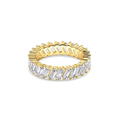 Stunning 0.5 TCW Baguette Moissanite Stones Full Eternity Wedding Band 1
