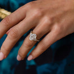 3.10 CT Oval Moissanite Ring Featuring Cluster Style 5