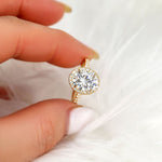 Stunning 2 CT Oval Moissanite Engagement Ring with Pave Design 6