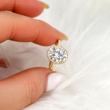 Stunning 2 CT Oval Moissanite Engagement Ring with Pave Design 6