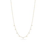 0.40 CT Round Moissanite Diamond Bead Cain Necklace in Solid Gold 4