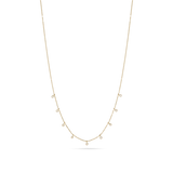 0.40 CT Round Moissanite Diamond Bead Cain Necklace in Solid Gold 4