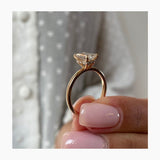 Classic 1.0 CT Emerald Moissanite Engagement Ring with Hidden Halo Design 7