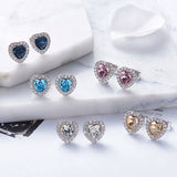 Round Cut Cubic Zirconia in 925 Sterling Silver Earrings 3