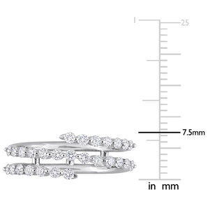 Round Cut Cubic Zirconia in 925 Sterling Silver Wedding Bands