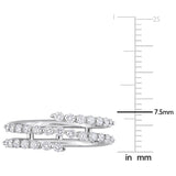 Round Cut Cubic Zirconia in 925 Sterling Silver Wedding Bands 5