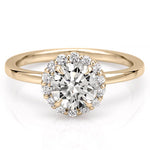 Stunning 0.50-1.50 CT Round Moissanite Engagement Ring With Halo Design 1