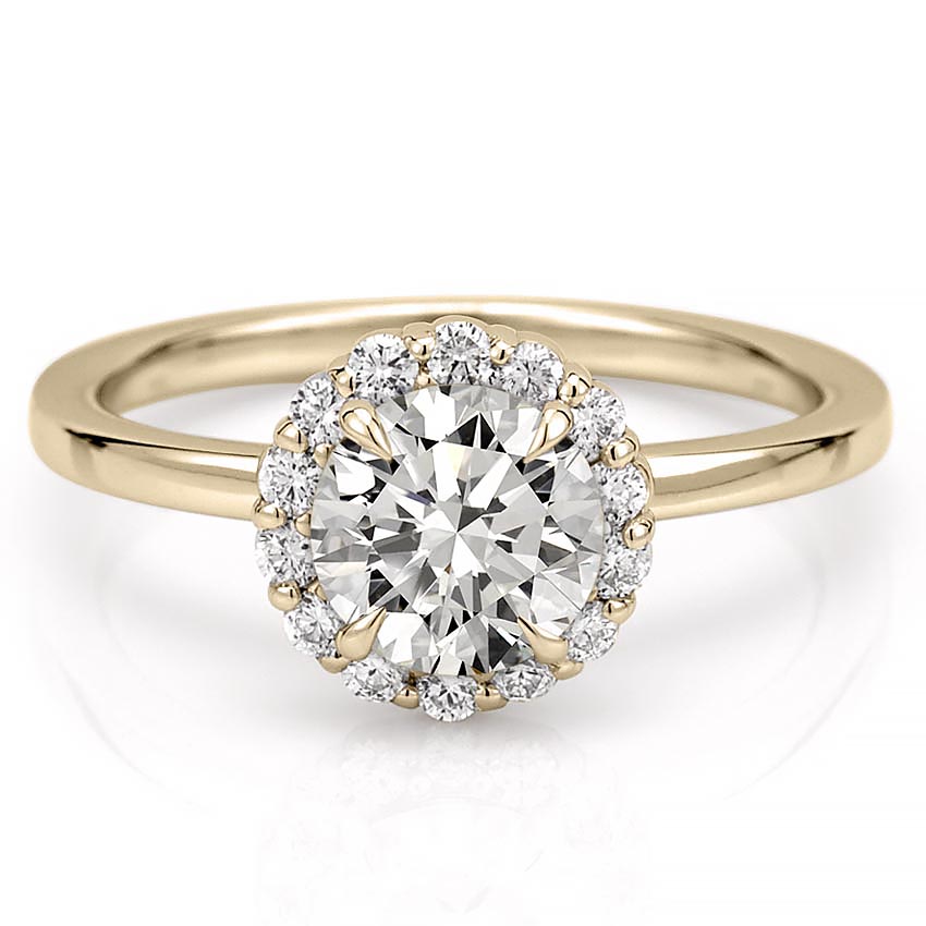 Stunning 0.50-1.50 CT Round Moissanite Engagement Ring With Halo Design 1