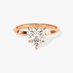 Stunning 2.0 CT Heart Moissanite Engagement Ring with Dainty Pave Design 5