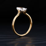Stunning 2.0 CT Pear Moissanite Engagement Ring with Solitaire & Split Shank Design 4