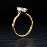 Stunning 2.0 CT Pear Moissanite Engagement Ring with Solitaire & Split Shank Design 4