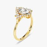 Stunning 1.50 CT Oval Moissanite Engagement Ring with Cluster Design 2