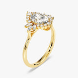 Stunning 1.50 CT Oval Moissanite Engagement Ring with Cluster Design 2