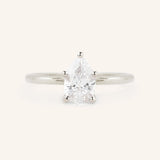 Stunning 1 CT Pear Moissanite Engagement Ring With Solitaire Design 5