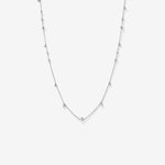 Round Cut Cubic Zirconia in 925 Sterling Silver Necklace 1