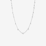 Round Cut Cubic Zirconia in 925 Sterling Silver Necklace 1