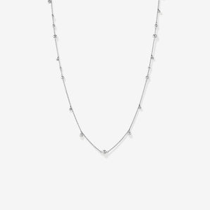 Round Cut Cubic Zirconia in 925 Sterling Silver Necklace