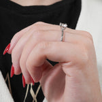 Stunning 0.50-1.50 CT Round Moissanite Engagement Ring With Solitaire Design 5