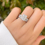 Stunning 3.0 CT Radiant Moissanite Engagement Ring in  Pave Design 11