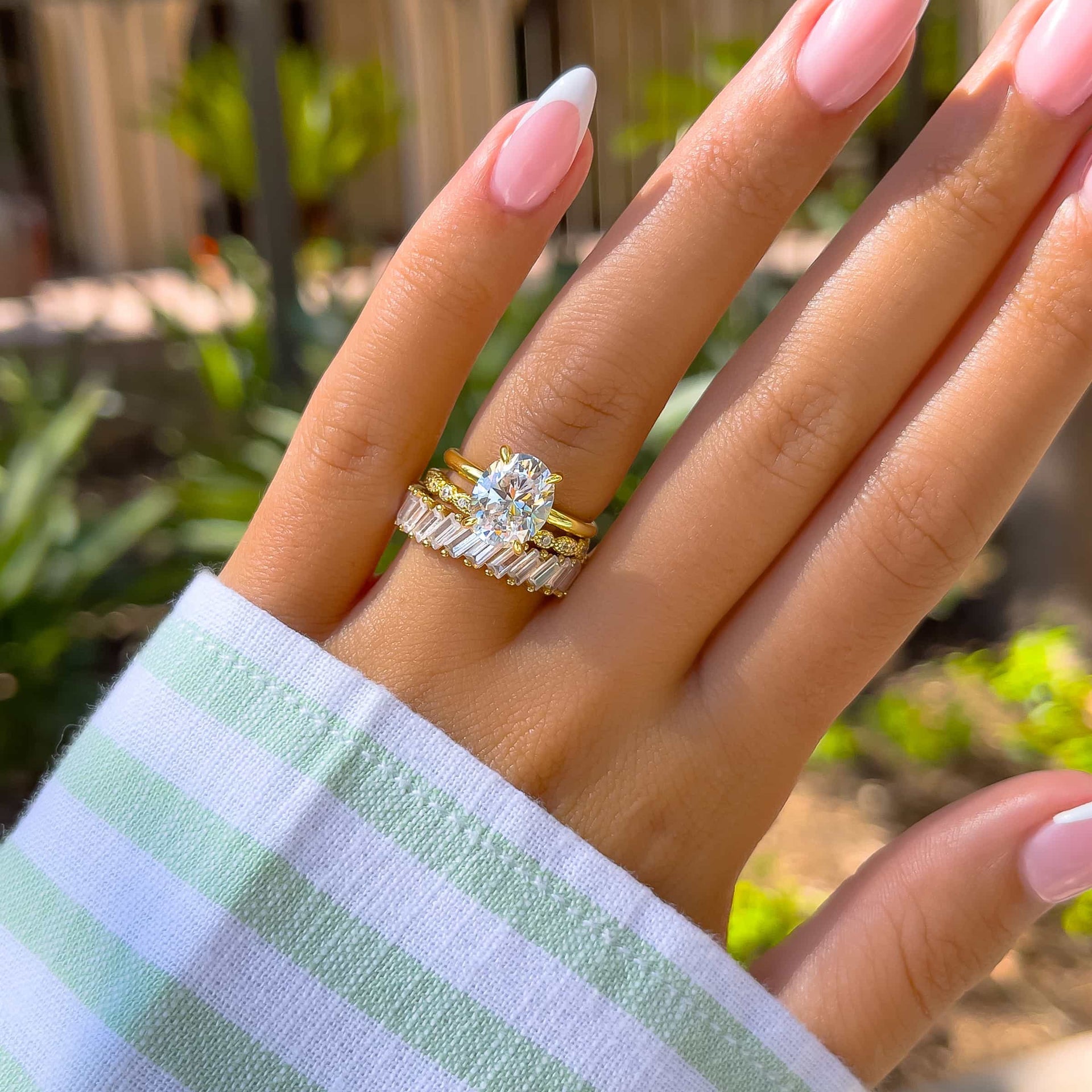 Stunning 3.0 CT Oval Moissanite Engagement Ring Hidden Halo Design 7