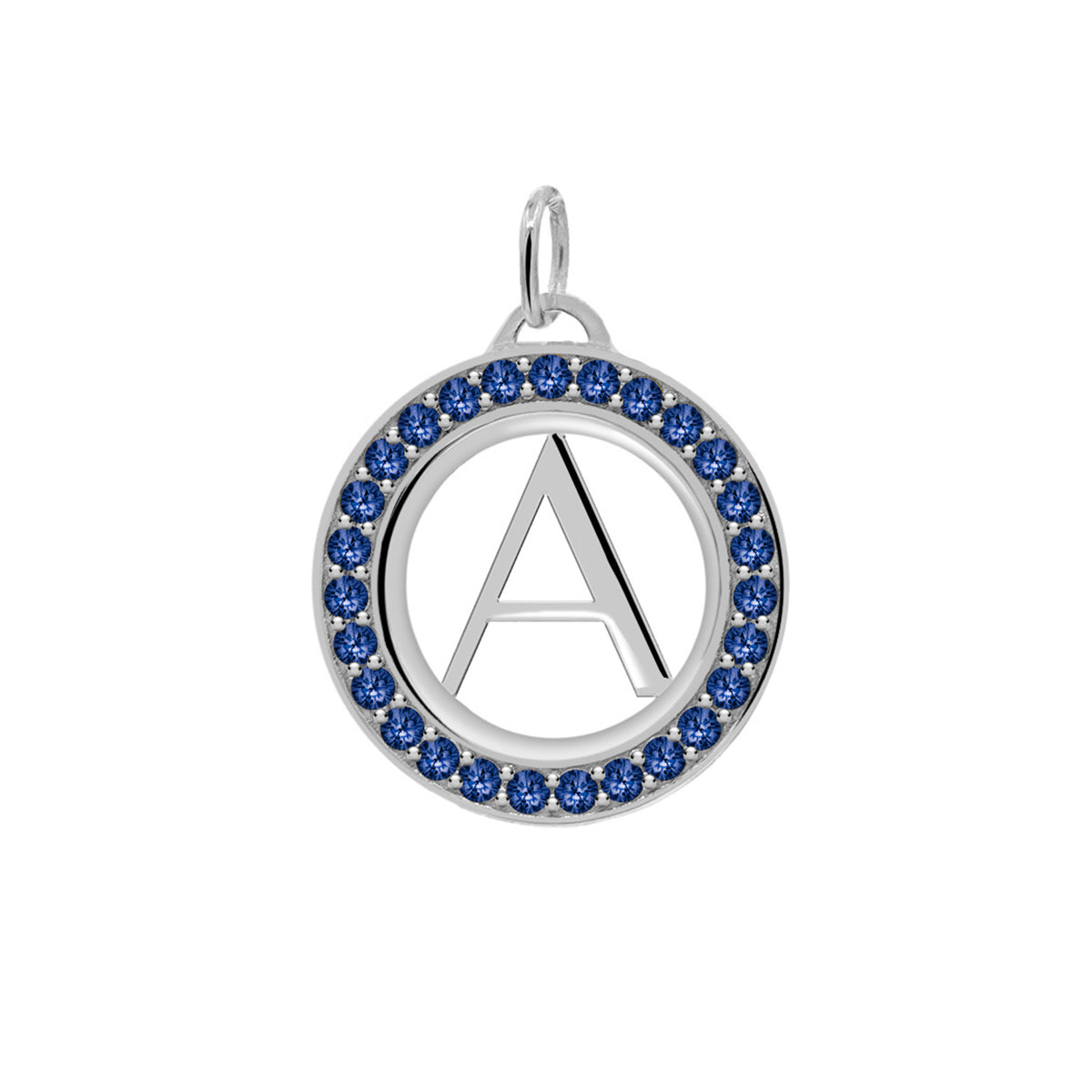 0.405 TCW Round Sapphire Lab Made Diamond - September Birthstone Necklace 8