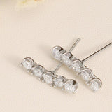 0.30 TCW Round Cut Moissanite Stud Earrings in Gold 6