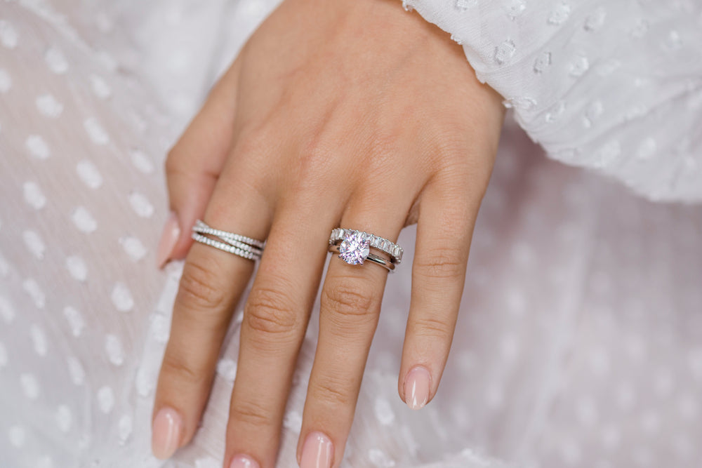 Round Cut Solitaire Style Cubic Zirconia in 925 Sterling Silver Ring 3