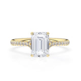 Stunning 2.0 CT Round Moissanite Engagement Ring with Dainty Pave Design 1