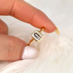 Stunning 1.75 CT Emerald Moissanite Engagement Ring with Bezel Design 8