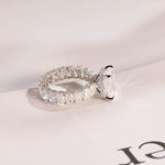 Stunning 1.0 - 2.0 CT Emerald Moissanite Engagement Ring With Hidden Halo Design 9