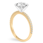 Stunning 1.0- 2.0 CT Round Moissanite Engagement Ring with Two Tone & Pave Design 3